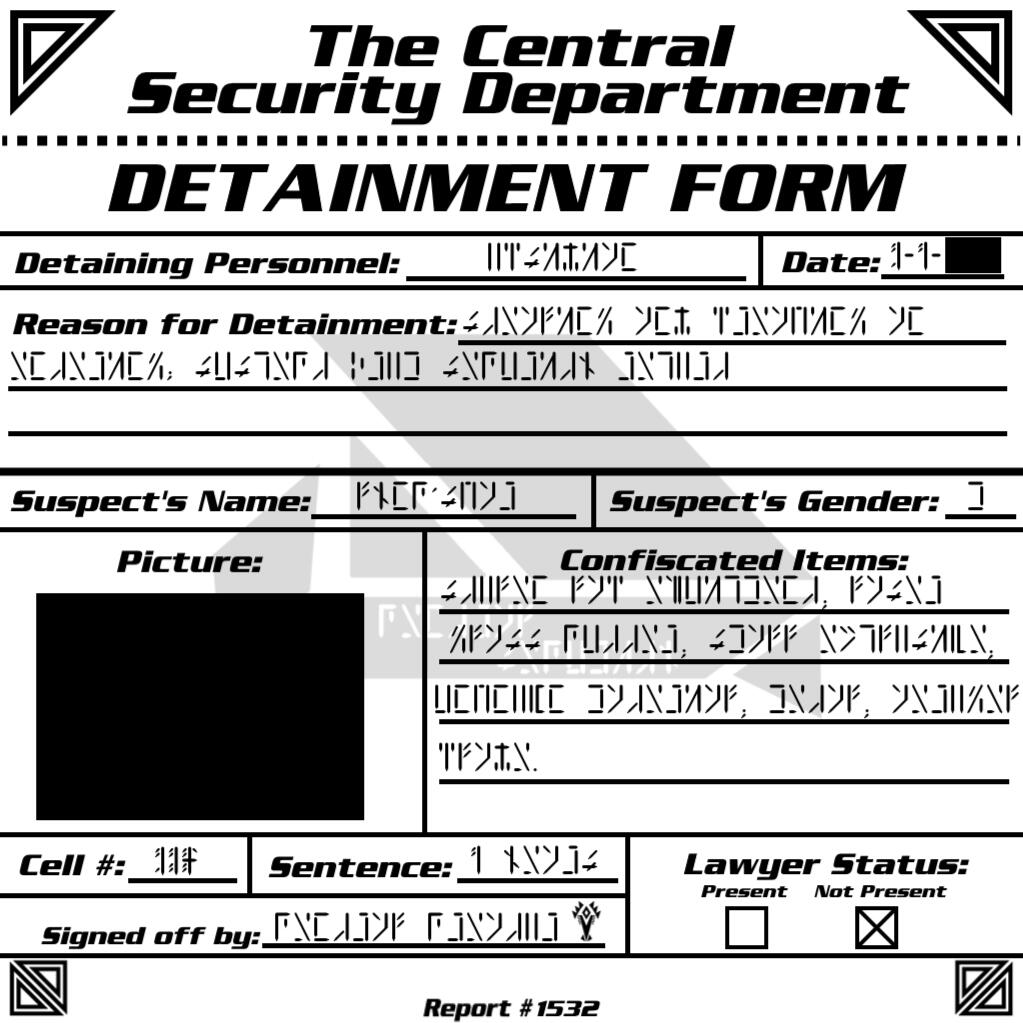 Detainment Form